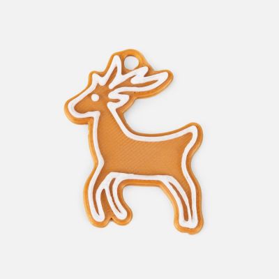 Мини-подвеска «Пряник», 3D-печать на заказ, олень-0