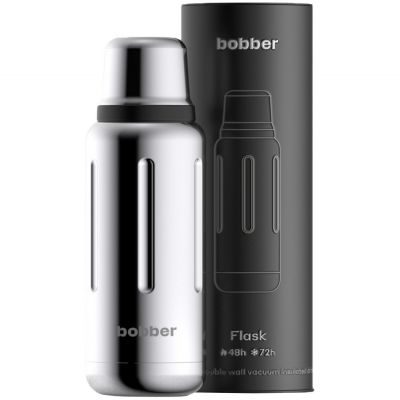 Термос Flask 1000, вакуумный, стальной зеркальный-1