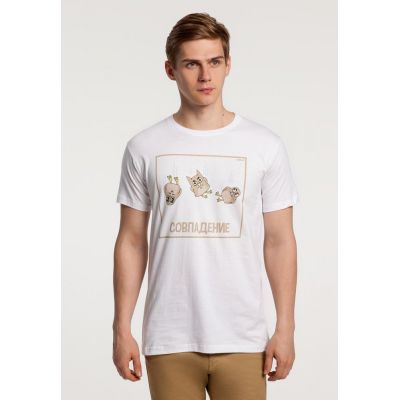 Футболка «Совпадение», белая-0