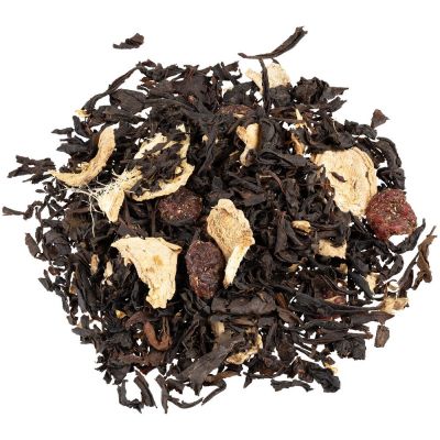 Чай «Сокочай» в зеленой декоративной банке, черный с клюквой и имбирем-1