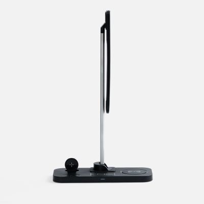 Настольная лампа с беспроводной зарядкой Power Light, черная-3