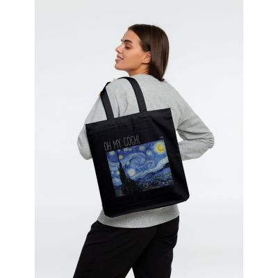 Холщовая сумка «Oh my Gogh!», черная-2