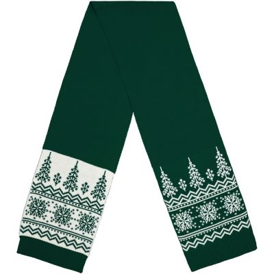 Шарф Elnik, зеленый с молочно-белым-1