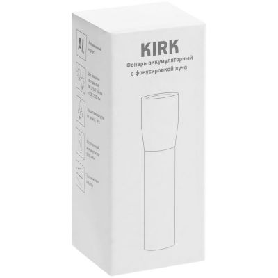 Фонарик аккумуляторный с фокусировкой луча Kirk, черный-6