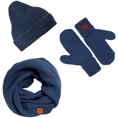 Варежки Brugge, синий меланж-6