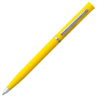Ручка шариковая Euro Chrome, желтая-2