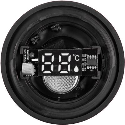 Смарт-бутылка с заменяемой батарейкой Long Therm Soft Touch, черная-10