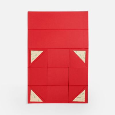 Коробка складная под бутылку Color Jacket Fold, красная-3