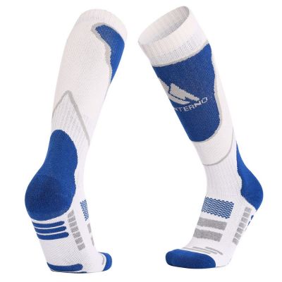 Термоноски высокие Monterno Sport, белые с синим-0
