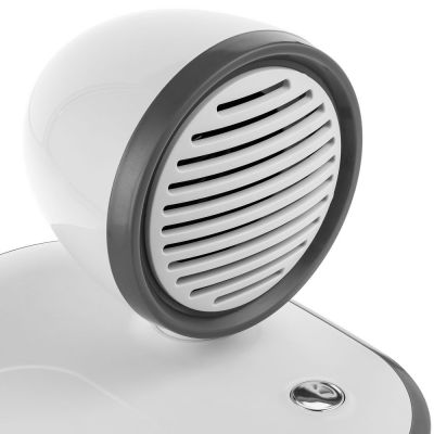 Лампа с колонкой и беспроводной зарядкой Flashback, белая-6