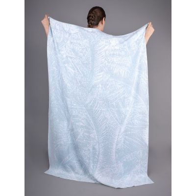 Плед Frostic, бело-голубой с люрексом-0