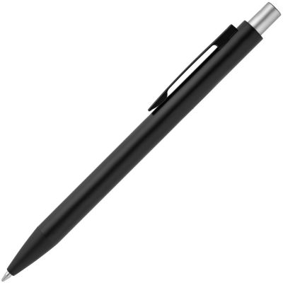 Ручка шариковая Chromatic, черная с серебристым-1