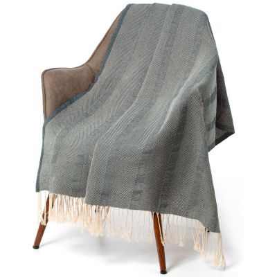 Плед «Сенеж», серо-синий-1