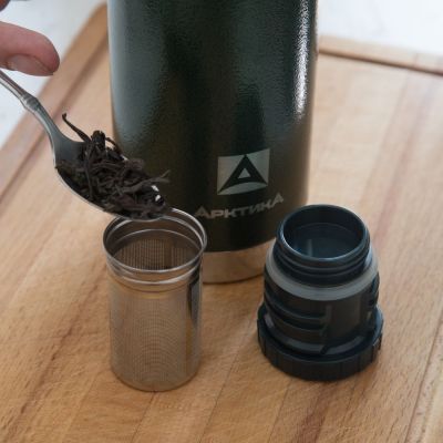 Термос «Арктика 900» с ситечком, зеленый-2