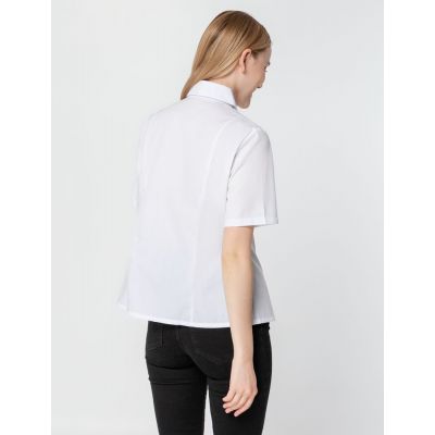 Рубашка женская с коротким рукавом Collar, белая-4