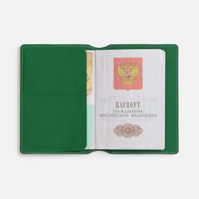 Обложка для паспорта Detalli, зеленая-4