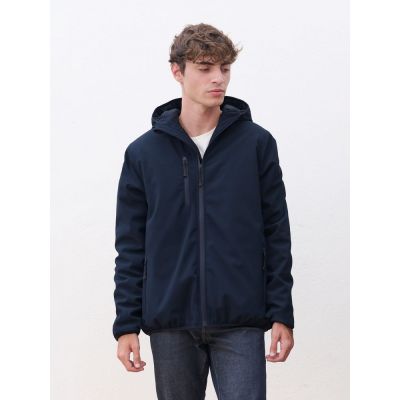 Куртка софтшелл с капюшоном мужская Falcon Men, ярко-синяя (royal)-3