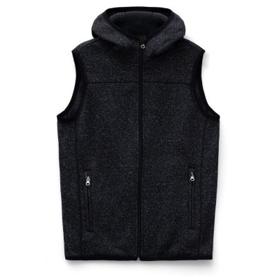 Жилет с капюшоном унисекс Gotland, черный-0