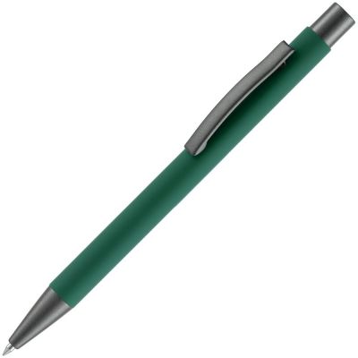 Ручка шариковая Atento Soft Touch, зеленая-0