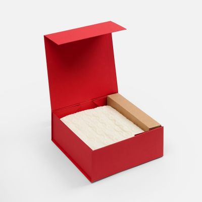 Коробка складная Quadra Fold, красная-3