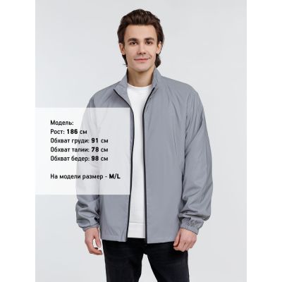 Ветровка Manifest 2.0 из светоотражающей ткани, серая-9