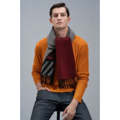 Шарф Charming, коричневый с оранжевым-10