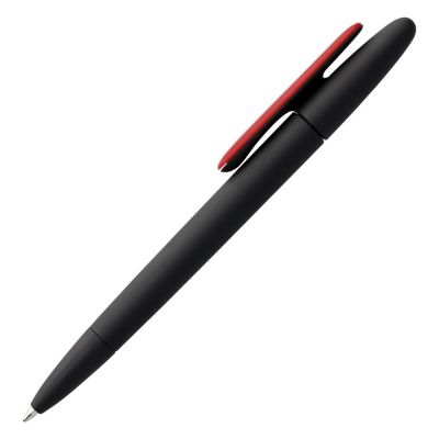 Ручка шариковая Prodir DS5 TRR-P Soft Touch, черная с красным-1