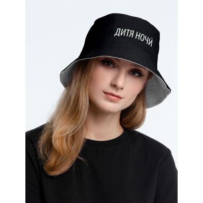 Панама «Дитя ночи» со светящимся принтом, черная-2