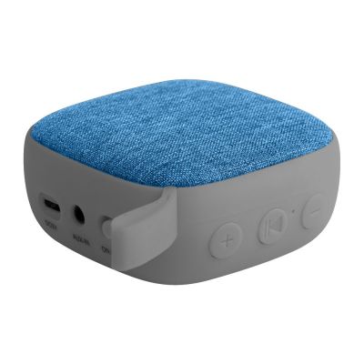 Беспроводная колонка Chubby, серая с голубым-0