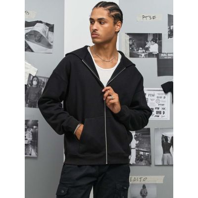 Толстовка унисекс на молнии Jelo, черная-7