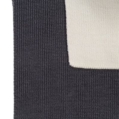 Шарф Real Talk Duo, молочный с графитовым-2