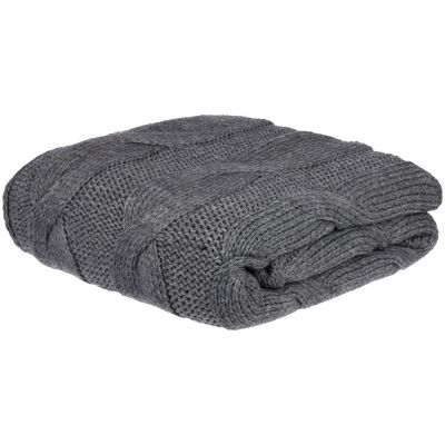 Плед Snefald, серый (маренго меланж)-0