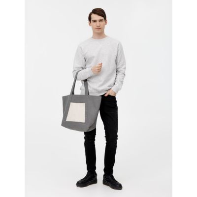 Шопер Shophop, серый с неокрашенным-5