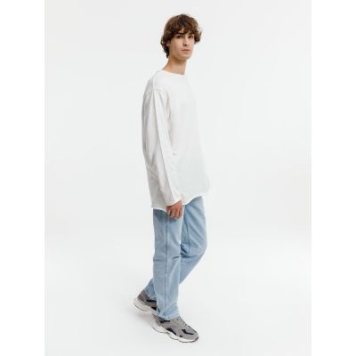 Лонгслив унисекс Siluetti Fuori, молочно-белый-6