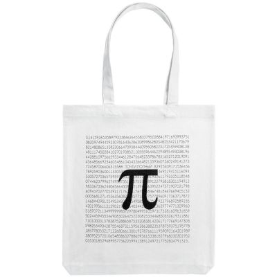 Холщовая сумка «Почти полный Пи», молочно-белая-1