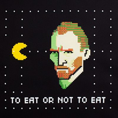 Холщовая сумка «Ван-Пакман», черная-3