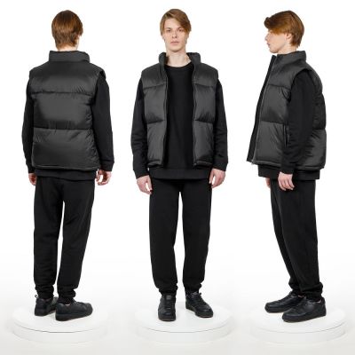 Жилет двусторонний V2, черный-3