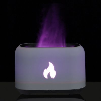 Увлажнитель-ароматизатор Fire Flick с имитацией пламени, белый-8
