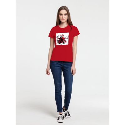 Футболка женская Carmen and Carwoman, красная-2