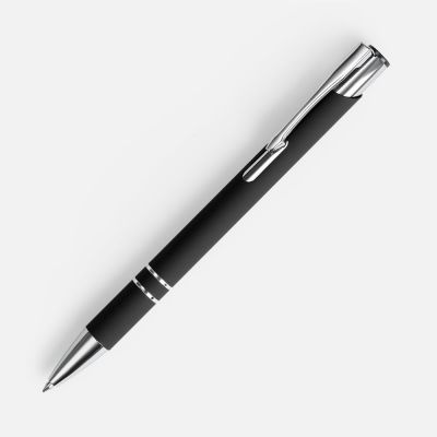 Ручка шариковая Keskus Soft Touch в футляре, черная-2