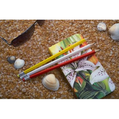 Карандаш простой Triangle с ластиком, белый-2