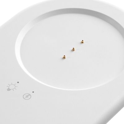 Станция беспроводной зарядки с ночником moonRay, белая-5