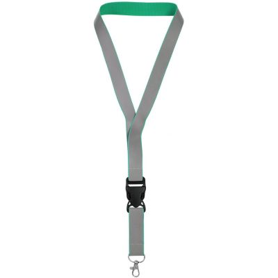 Лента светоотражающая Interlevel, зеленая с серым-0