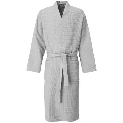 Халат вафельный Kimono, светло-серый-0