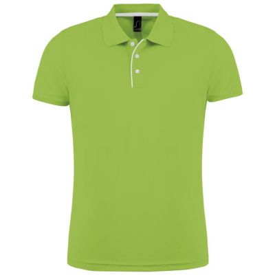 Рубашка поло мужская Performer Men 180 зеленое яблоко-0