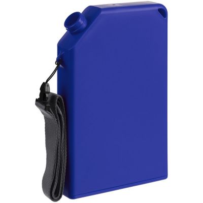 Плоская бутылка для воды Flacon, синяя-4