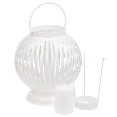 Интерьерный фонарь-подсвечник Villatic, средний, белый-2