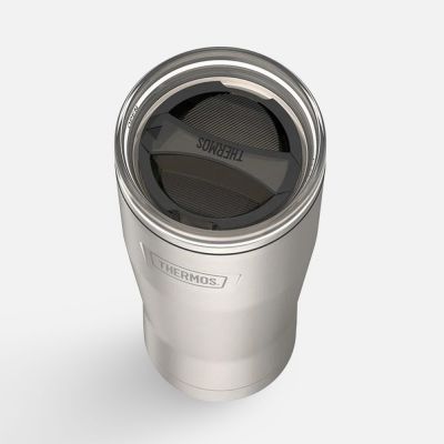 Термокружка Icon 710 с поворотной крышкой, серебристая (стальная)-4