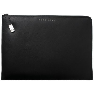 Набор Hugo Boss: конференц-папка с блокнотом А4 и ручка, черный-2