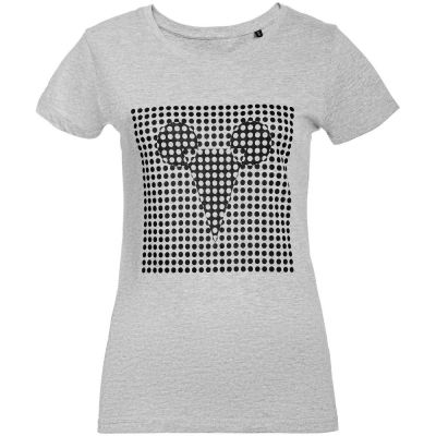 Футболка женская Optical Mouse, серый меланж-0